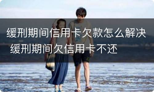 缓刑期间信用卡欠款怎么解决 缓刑期间欠信用卡不还