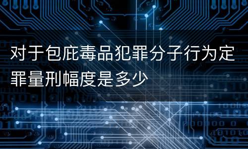 对于包庇毒品犯罪分子行为定罪量刑幅度是多少