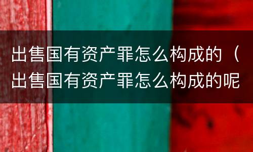 出售国有资产罪怎么构成的（出售国有资产罪怎么构成的呢）