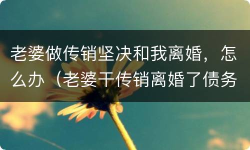 老婆做传销坚决和我离婚，怎么办（老婆干传销离婚了债务怎么还）