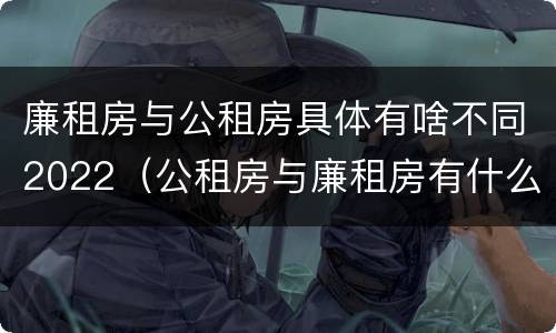 廉租房与公租房具体有啥不同2022（公租房与廉租房有什么不同）