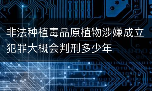 非法种植毒品原植物涉嫌成立犯罪大概会判刑多少年