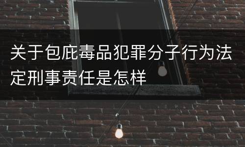 关于包庇毒品犯罪分子行为法定刑事责任是怎样