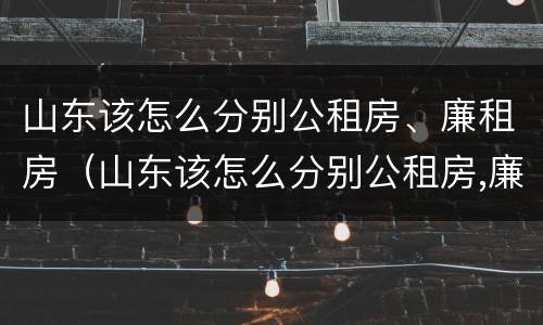 山东该怎么分别公租房、廉租房（山东该怎么分别公租房,廉租房和商品房）