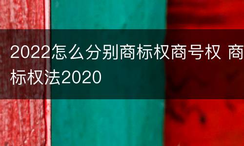 2022怎么分别商标权商号权 商标权法2020