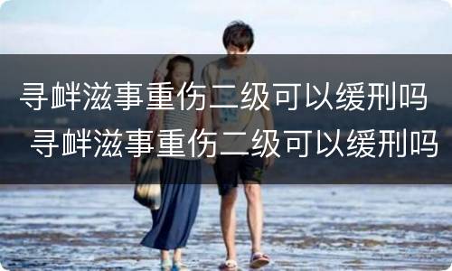 寻衅滋事重伤二级可以缓刑吗 寻衅滋事重伤二级可以缓刑吗判几年