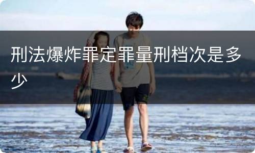刑法爆炸罪定罪量刑档次是多少