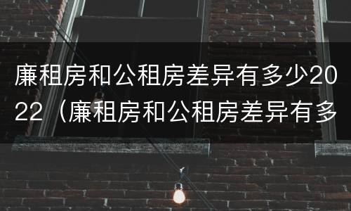 廉租房和公租房差异有多少2022（廉租房和公租房差异有多少2022年）