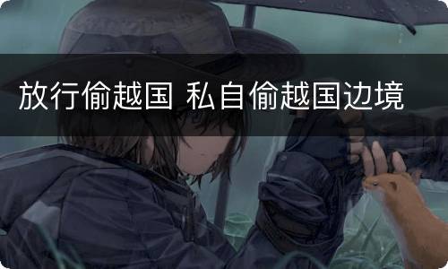 放行偷越国 私自偷越国边境