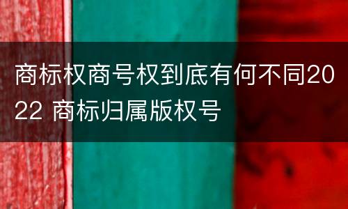 商标权商号权到底有何不同2022 商标归属版权号