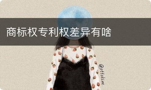 商标权专利权差异有啥