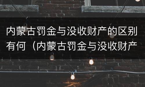 内蒙古罚金与没收财产的区别有何（内蒙古罚金与没收财产的区别有何不同）