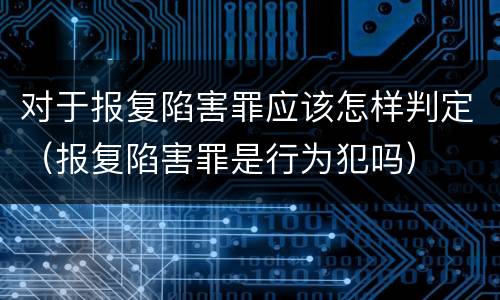 对于报复陷害罪应该怎样判定（报复陷害罪是行为犯吗）