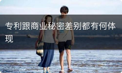 专利跟商业秘密差别都有何体现