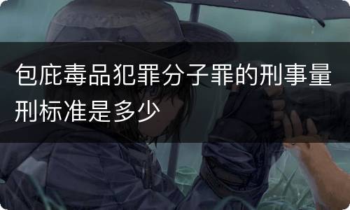 包庇毒品犯罪分子罪的刑事量刑标准是多少