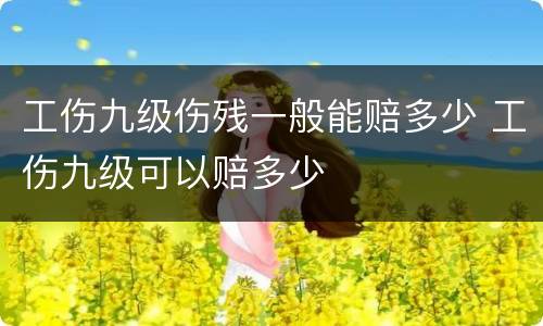 工伤九级伤残一般能赔多少 工伤九级可以赔多少