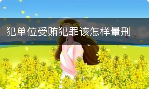 犯单位受贿犯罪该怎样量刑