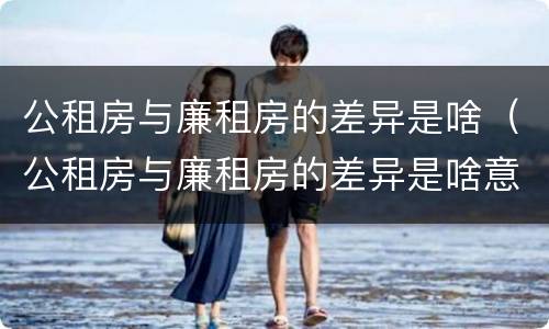 公租房与廉租房的差异是啥（公租房与廉租房的差异是啥意思）