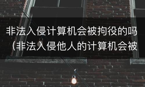 非法入侵计算机会被拘役的吗（非法入侵他人的计算机会被怎么判刑?）