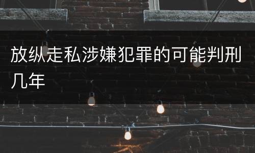 放纵走私涉嫌犯罪的可能判刑几年