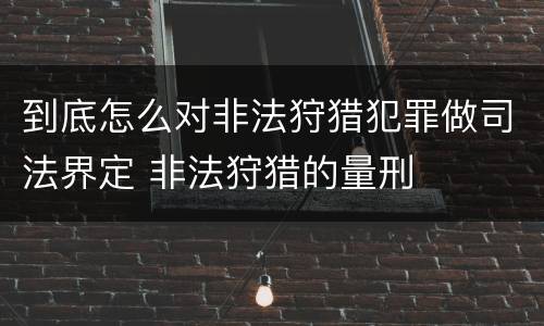 到底怎么对非法狩猎犯罪做司法界定 非法狩猎的量刑