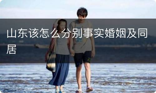 山东该怎么分别事实婚姻及同居