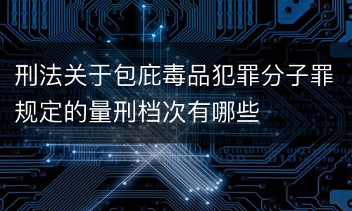 刑法关于包庇毒品犯罪分子罪规定的量刑档次有哪些