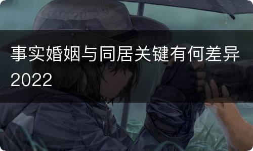 事实婚姻与同居关键有何差异2022