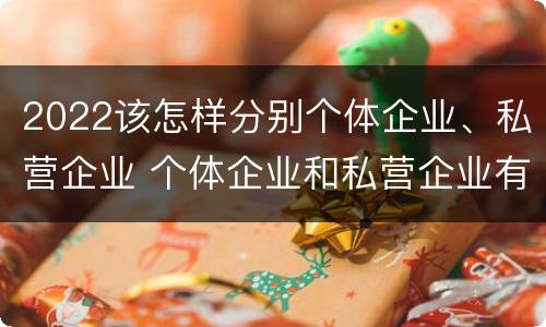 2022该怎样分别个体企业、私营企业 个体企业和私营企业有哪些