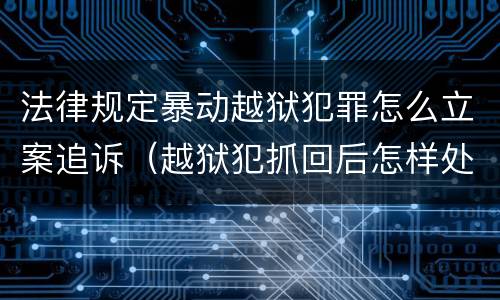 法律规定暴动越狱犯罪怎么立案追诉（越狱犯抓回后怎样处理）