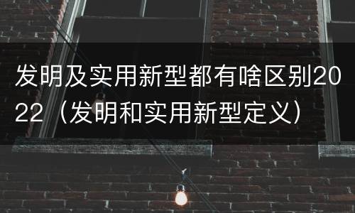发明及实用新型都有啥区别2022（发明和实用新型定义）