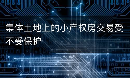 集体土地上的小产权房交易受不受保护