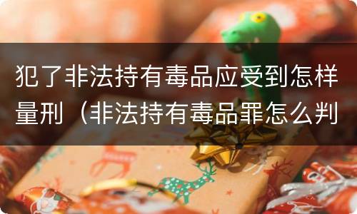 犯了非法持有毒品应受到怎样量刑（非法持有毒品罪怎么判刑）