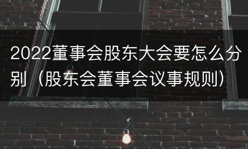 2022董事会股东大会要怎么分别（股东会董事会议事规则）