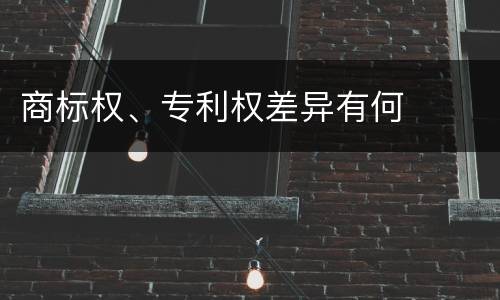 商标权、专利权差异有何