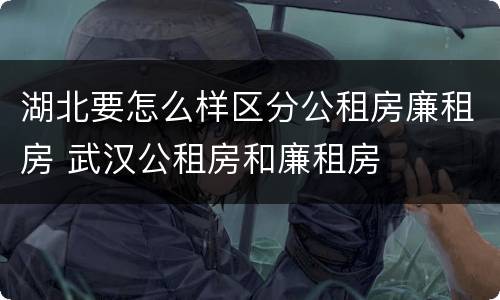 湖北要怎么样区分公租房廉租房 武汉公租房和廉租房