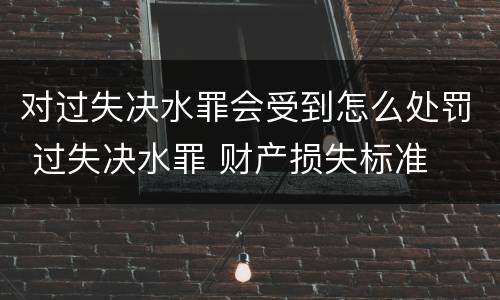 对过失决水罪会受到怎么处罚 过失决水罪 财产损失标准