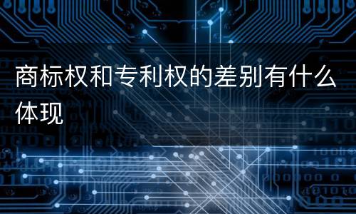 商标权和专利权的差别有什么体现