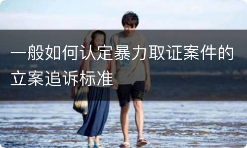 一般如何认定暴力取证案件的立案追诉标准