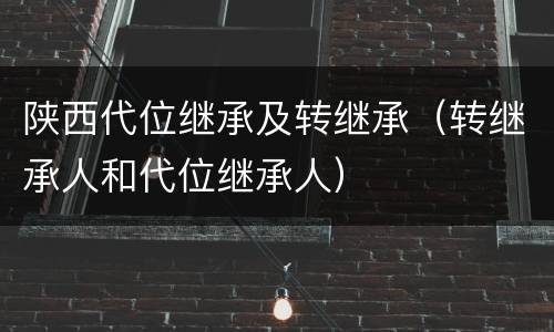 陕西代位继承及转继承（转继承人和代位继承人）