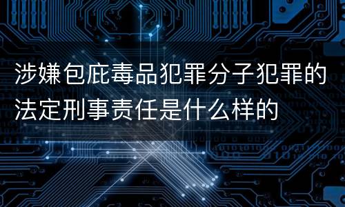 涉嫌包庇毒品犯罪分子犯罪的法定刑事责任是什么样的