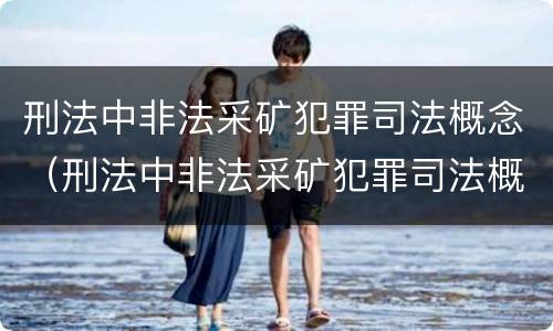 刑法中非法采矿犯罪司法概念（刑法中非法采矿犯罪司法概念是什么）