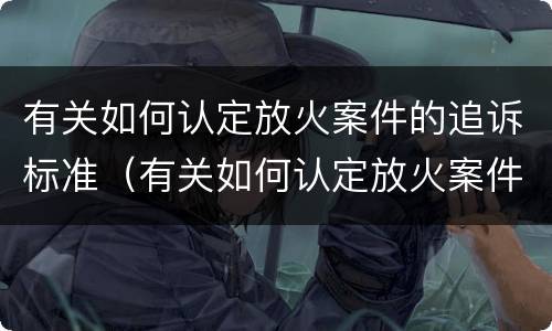 有关如何认定放火案件的追诉标准（有关如何认定放火案件的追诉标准规定）