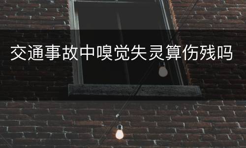 交通事故中嗅觉失灵算伤残吗