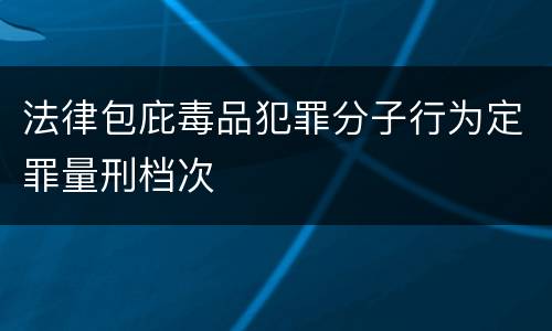 法律包庇毒品犯罪分子行为定罪量刑档次