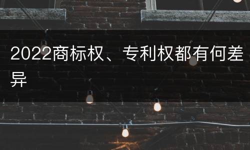 2022商标权、专利权都有何差异