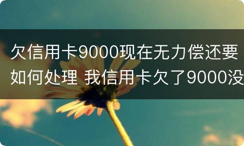 欠信用卡9000现在无力偿还要如何处理 我信用卡欠了9000没还了怎么办