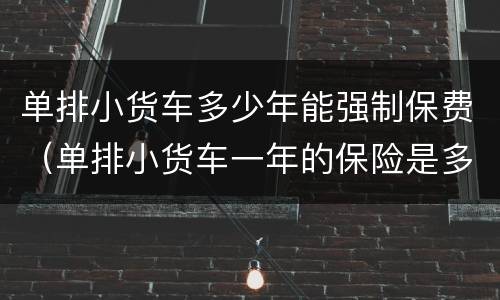 单排小货车多少年能强制保费（单排小货车一年的保险是多少）