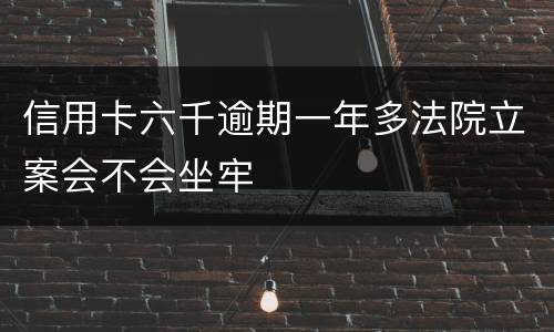 信用卡六千逾期一年多法院立案会不会坐牢