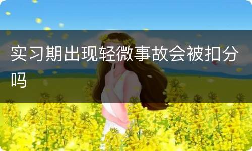 实习期出现轻微事故会被扣分吗
